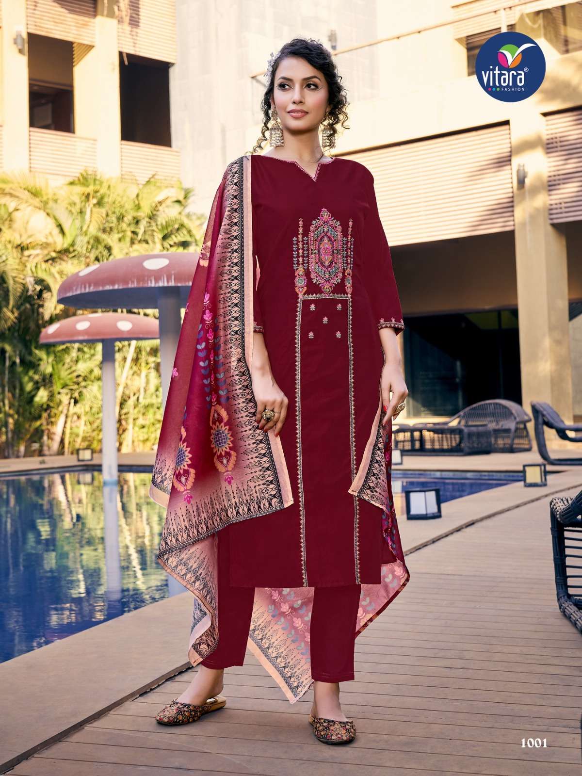 vitara fashion royal ford 1001-1004 series viscose fabrics designer latest kurtis online dealer surat 