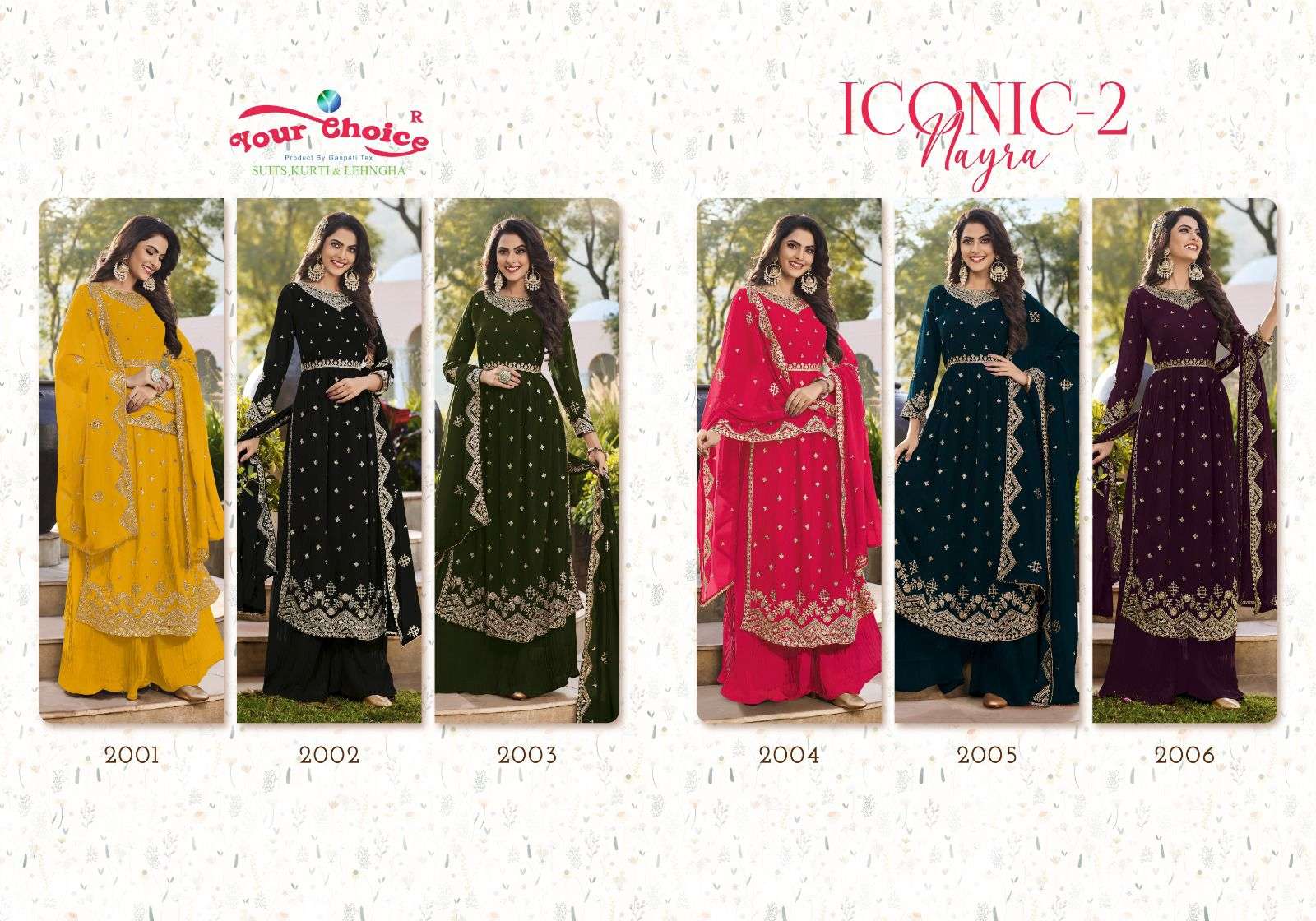 your choice iconic nayra vol-2 2001-2006 series function special designer salwar suits catalogue online market surat