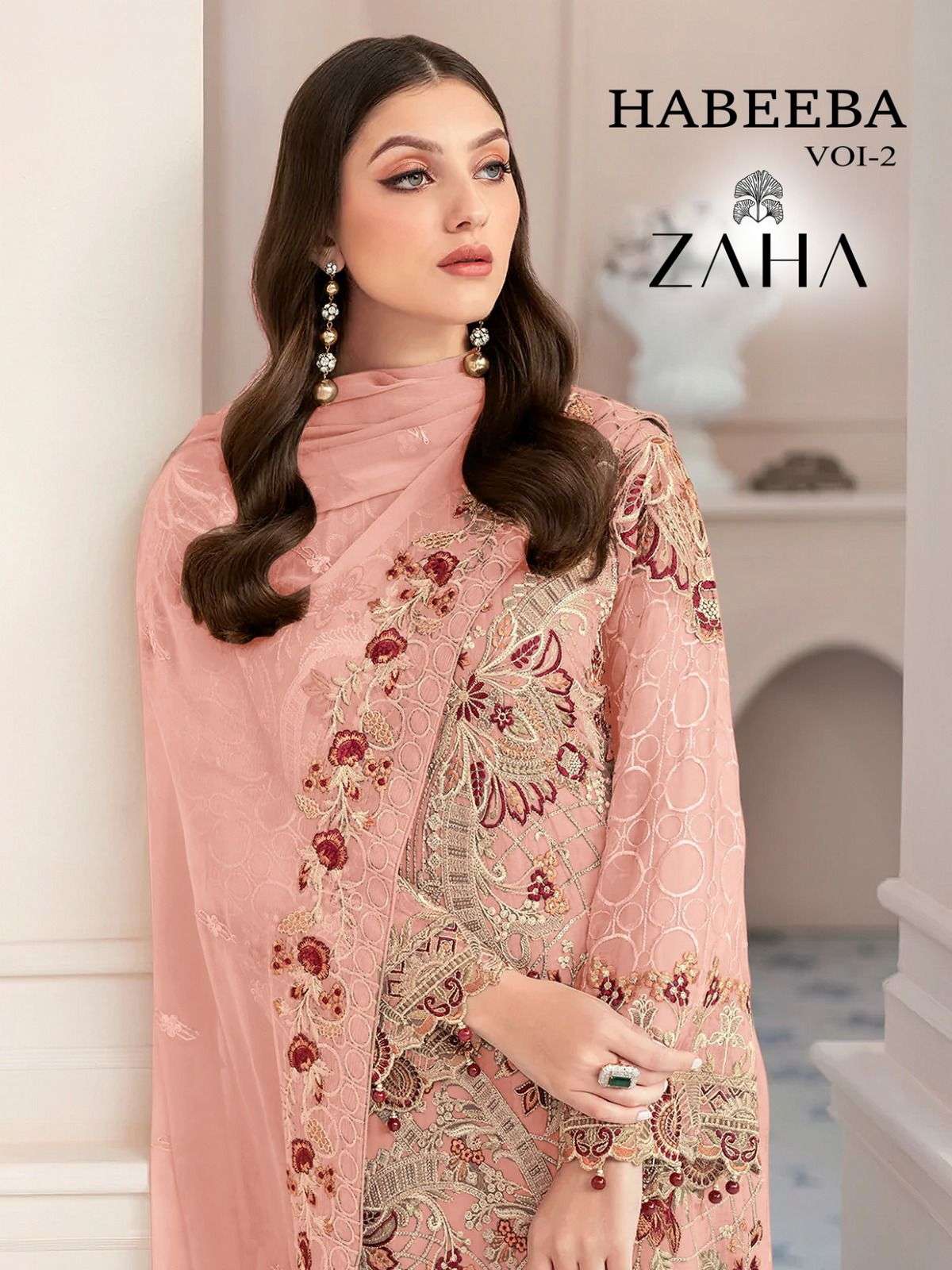 zaha habeeba vol-2 10129 series fancy look designer pakistani suits catalogue wholesale price surat