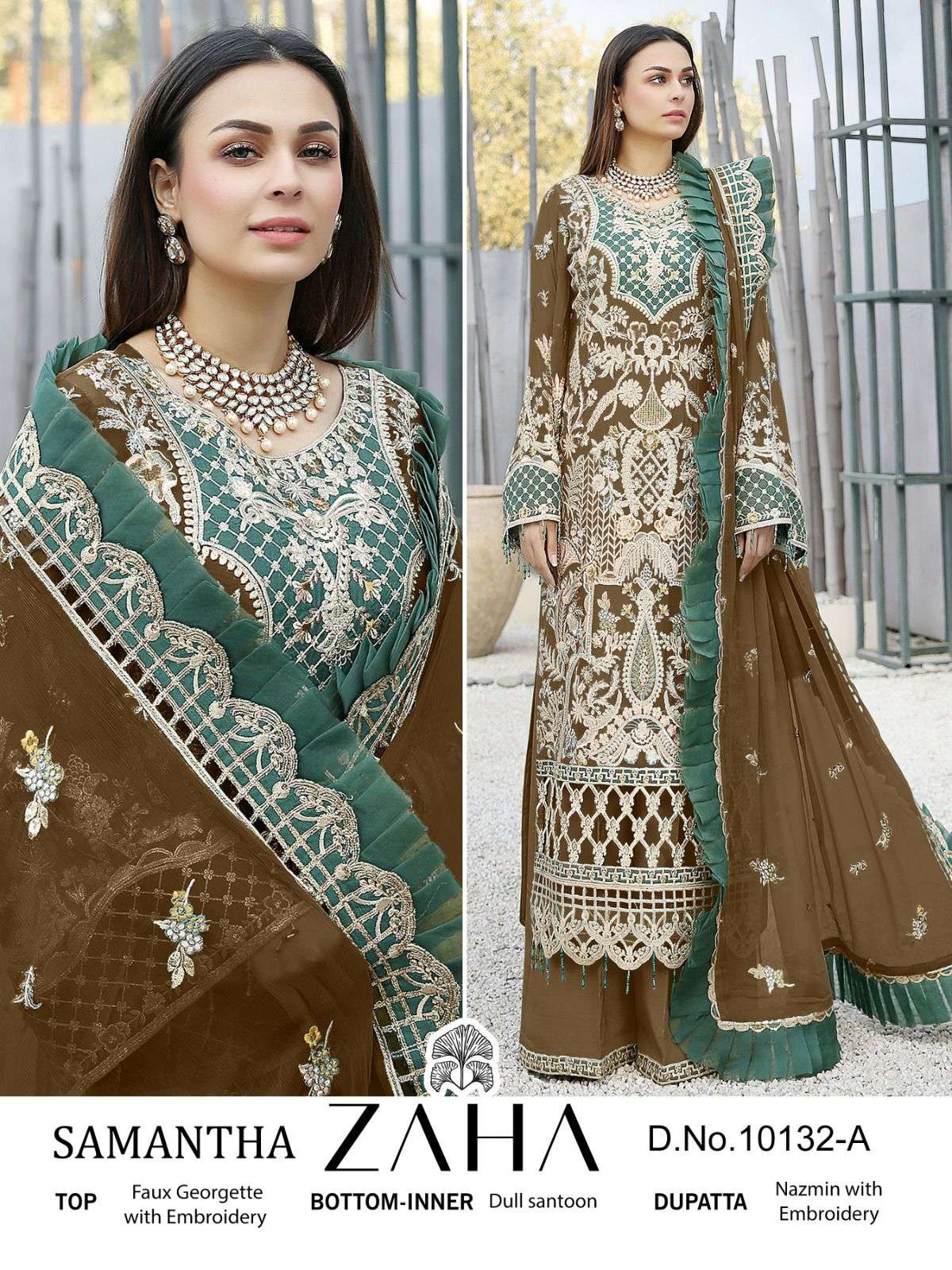 zaha samantha 10132 colours designer pakistani georgette salwar kameez online seller surat 