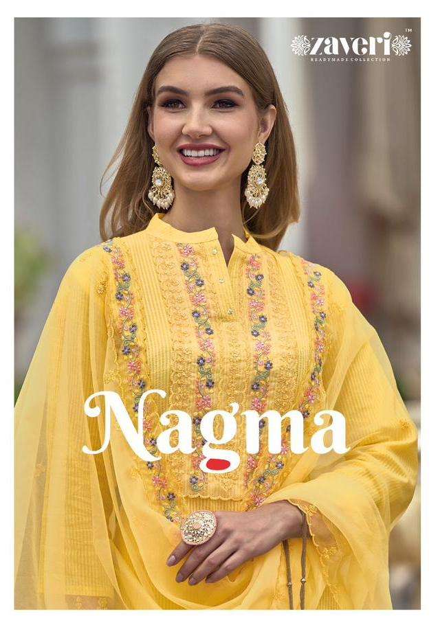 zaveri nagma 1121-1124 series stylish look designer readymade salwar suits catalogue collection surat
