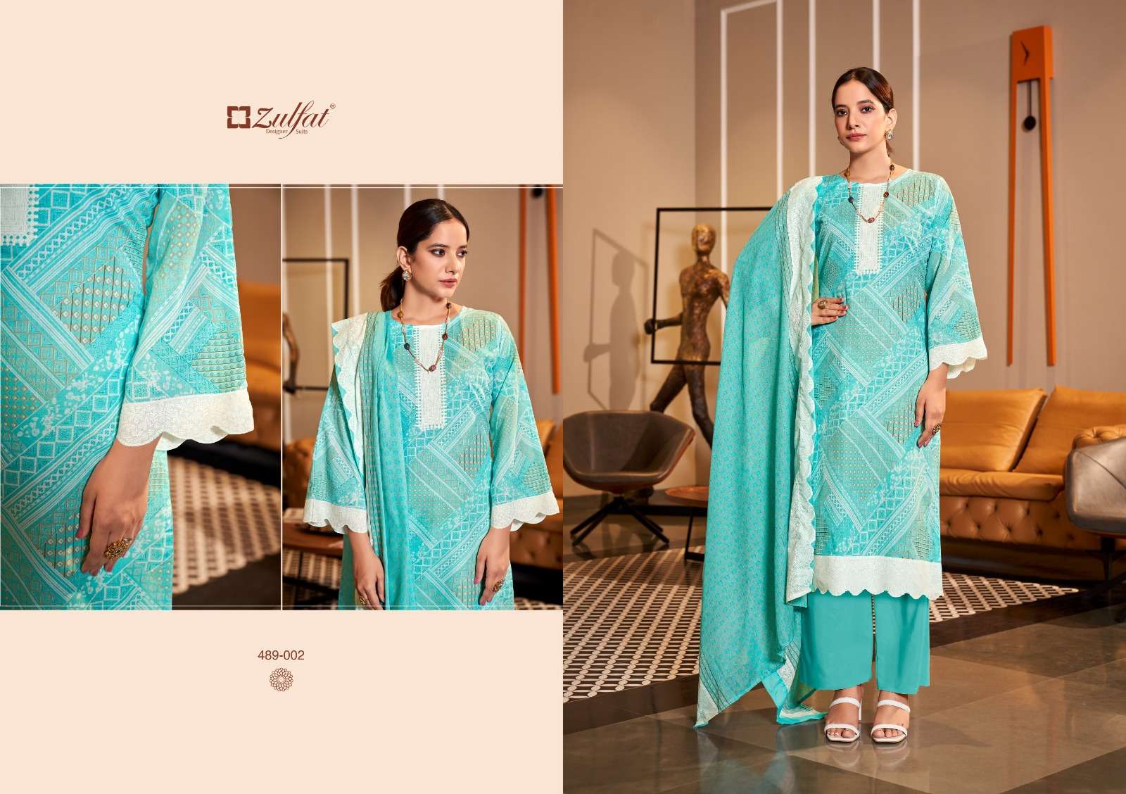 zulfat designer suits afsana vol-2 fancy designer salwar kameez catalogue online market surat 