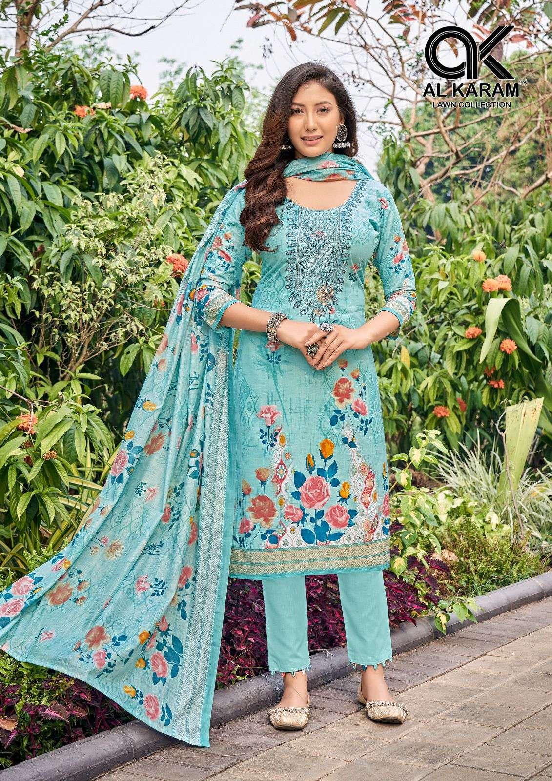 al karam buraq 1001-1008 series trendy designer pakistani salwar suits latest collection 2023 