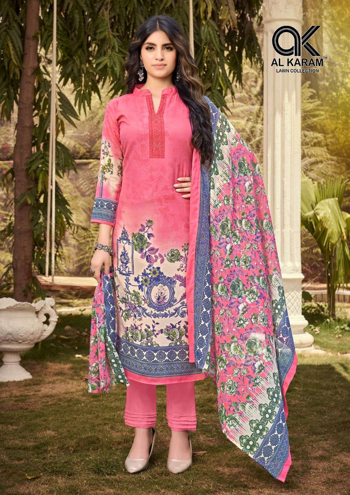 al karam jasmine vol-2 2001-2010 series pure soft cotton designer salwar kameez catalogue manufacturer surat