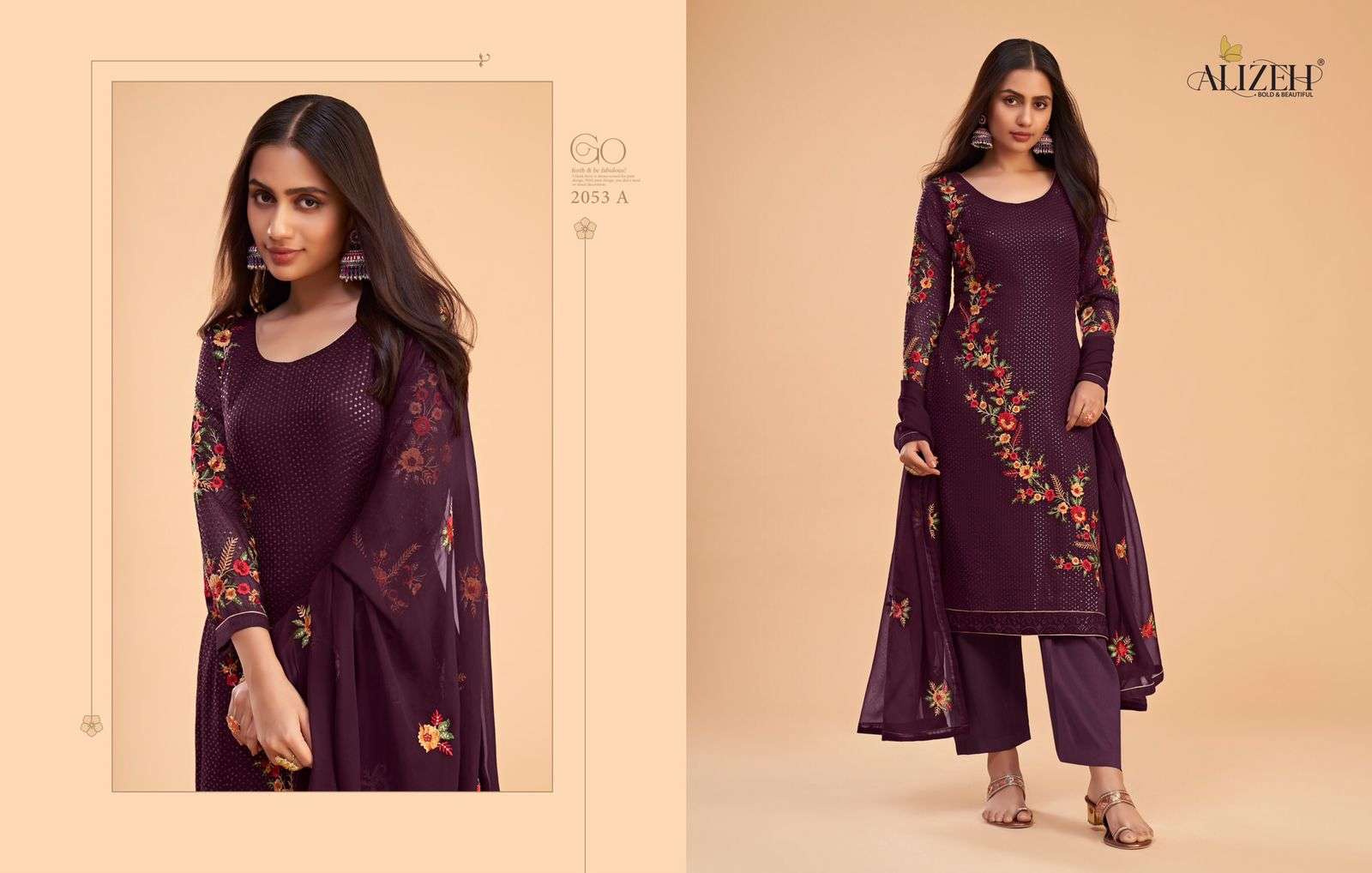 alizeh zaida vol-12 2053 colours collection wholesale designer salwar kameez surat
