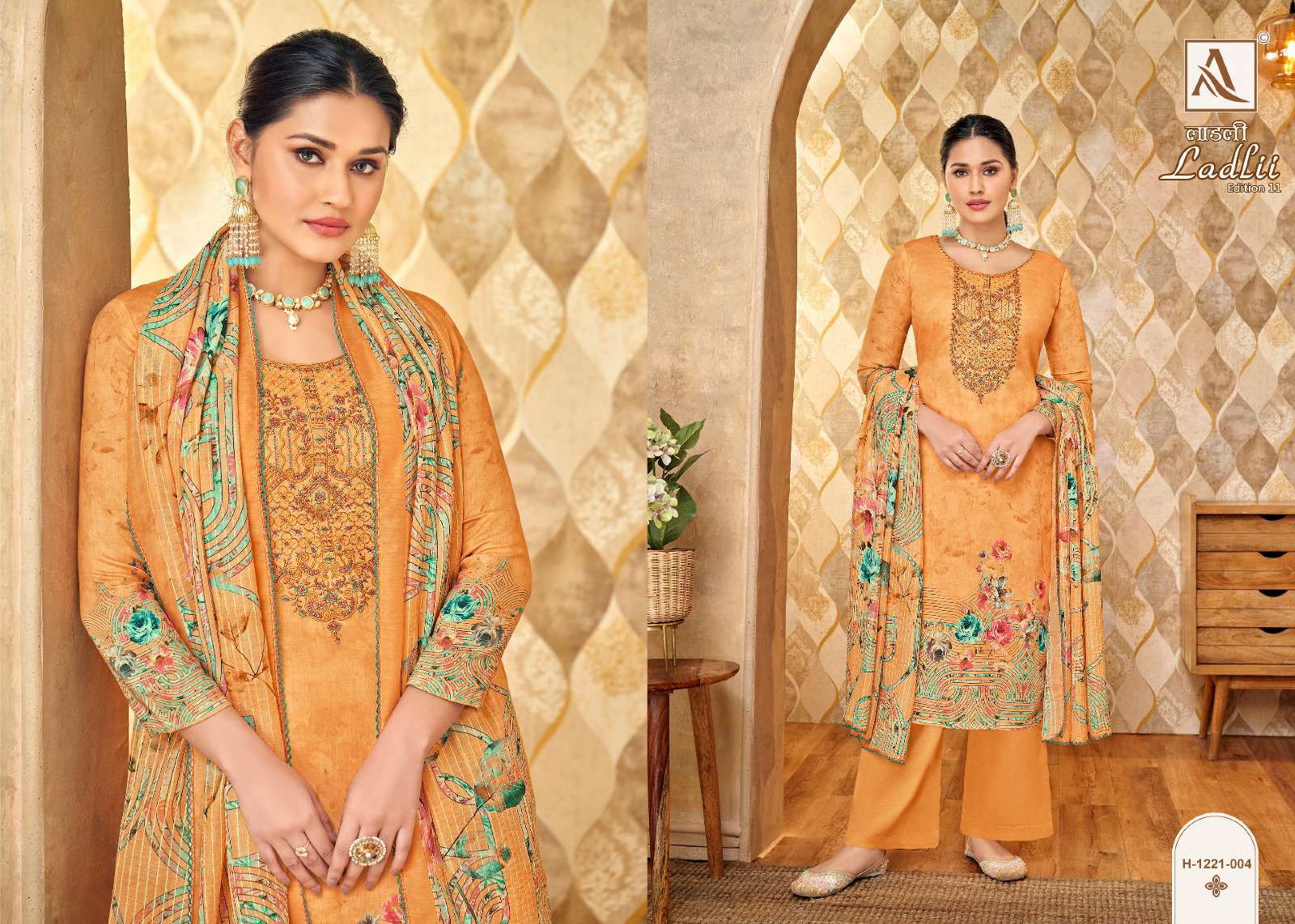 alok suit ladlii edition vol-11 jam cotton designer salwar kameez catalogue design 2023
