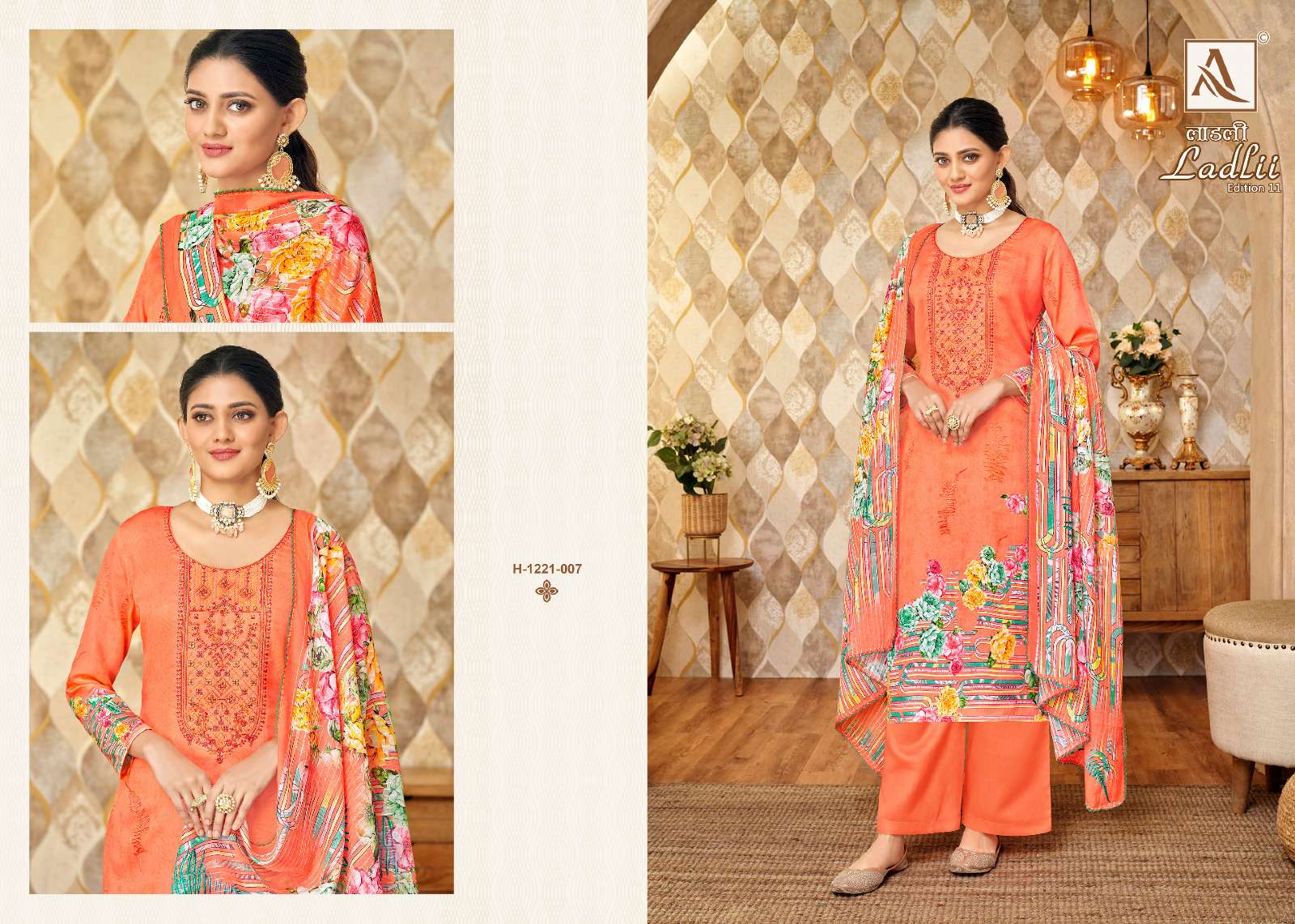alok suit ladlii edition vol-11 jam cotton designer salwar kameez catalogue design 2023