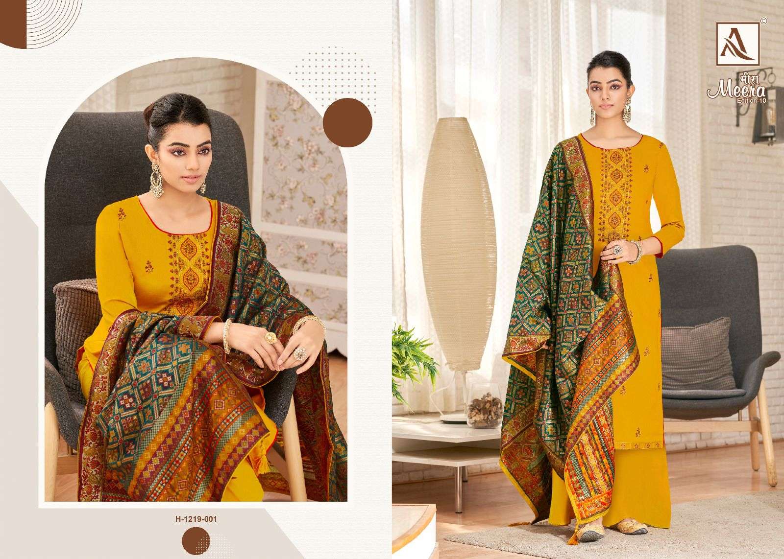 alok suit meera edition vol-10 unstich designer salwar kameez catalogue online market surat