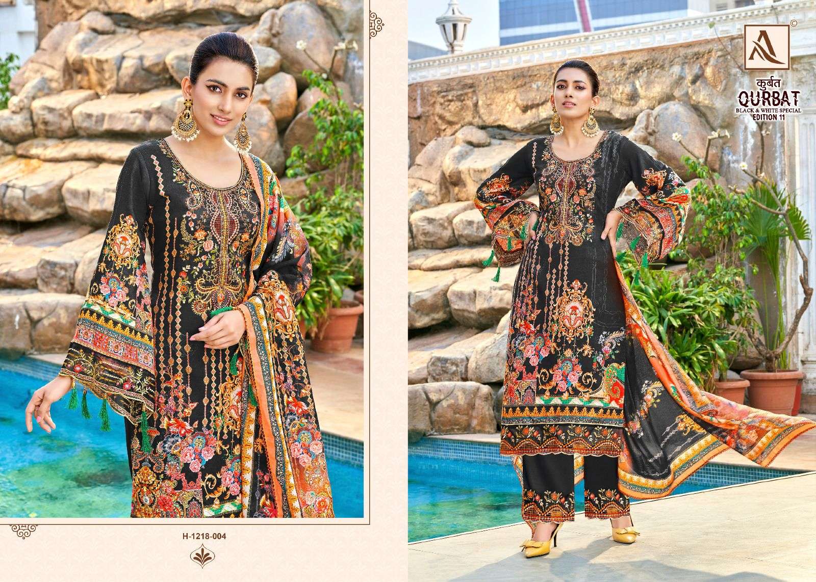 alok suits qurbat vol-11 zam cotton digital printed unstich salwar suits collection surat