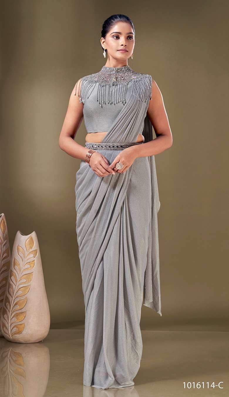 amoha trendz 1016114 series stylish look designer saree catalogue online supplier surat