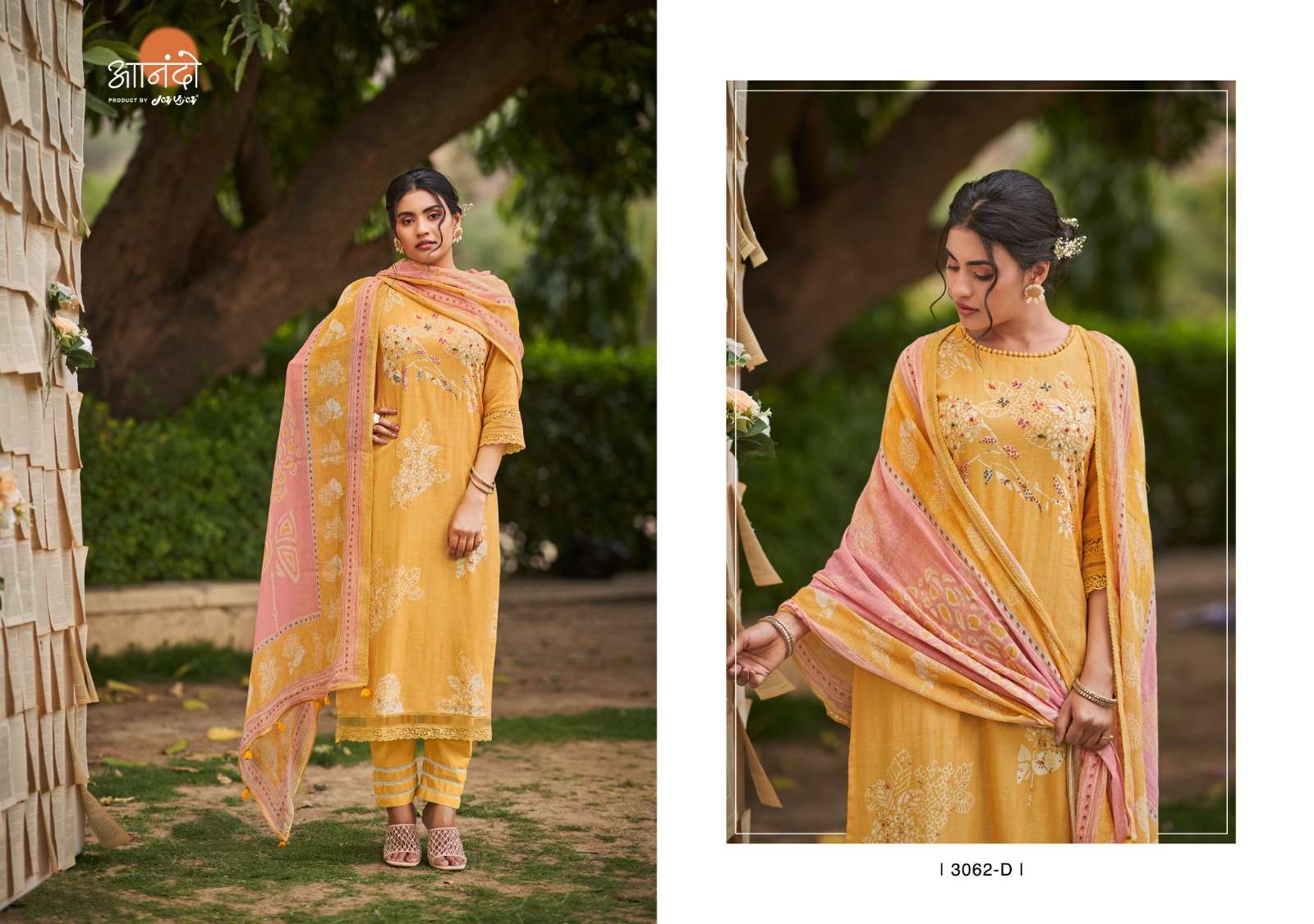 anando feronia 3062 pure linen fancy digital printed unstich salwar kameez wholesale price 