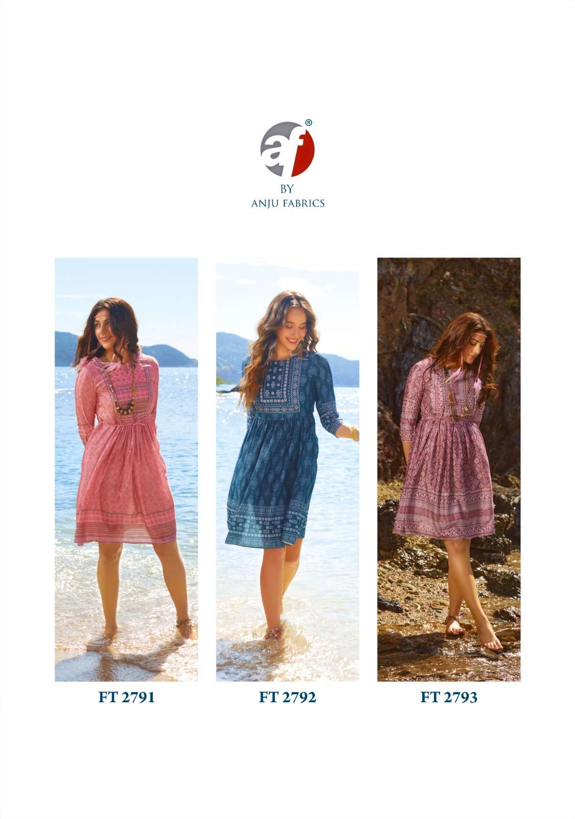 anju fabrics fashion talk vol-2 2791-2796 series stylish look designer kurtis catalogue online dealer surat
