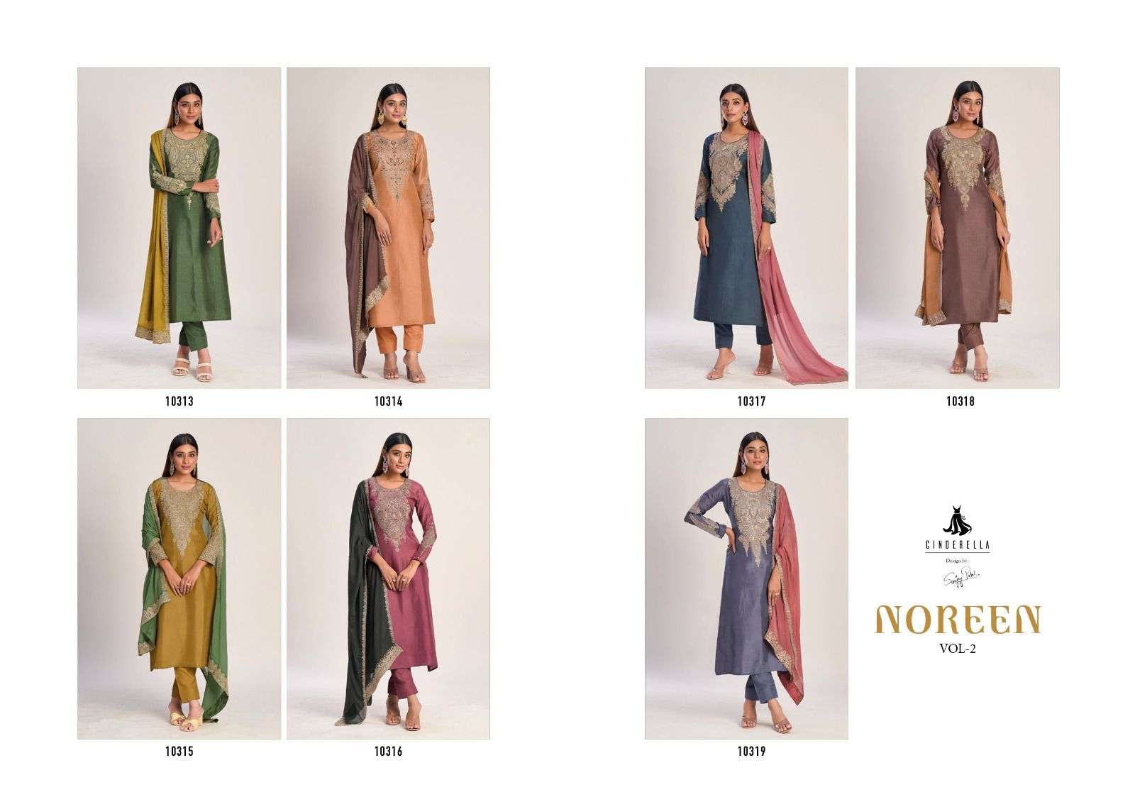 cinderella noreen vol-2 10312-10319 series exclusive designer salwar kameez catalogue wholesaler surat 