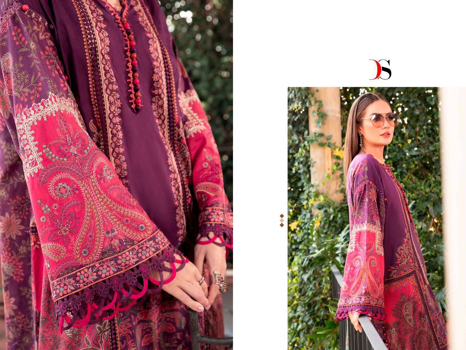 deepsy suits mariab m prints vol-2 3091-3100 series pure cotton designer pakistani salwar kameez manufacturer surat 