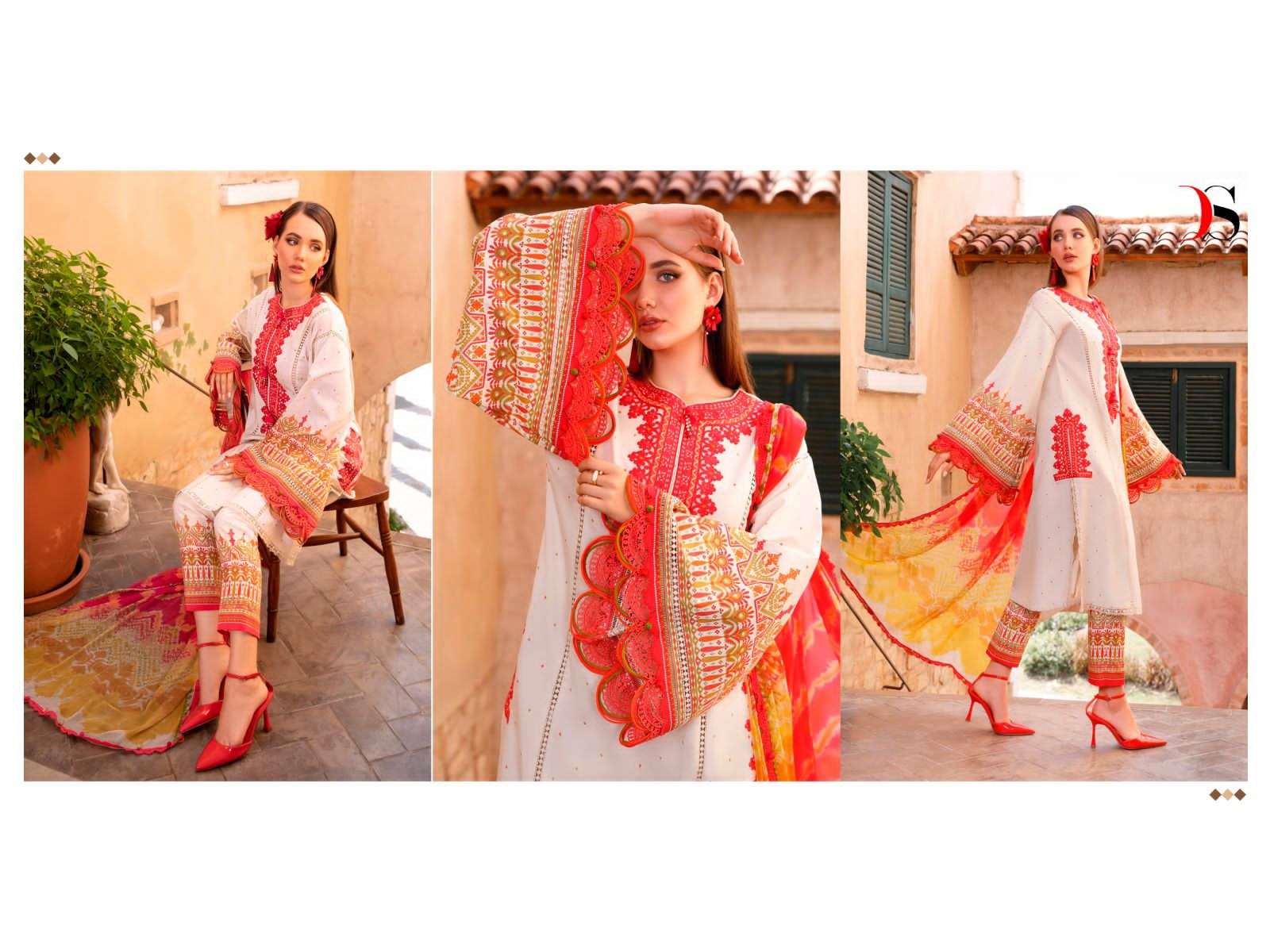 deepsy suits mariab m prints vol-2 3091-3100 series trendy designer pakistani salwar suits catalogue design 2023 