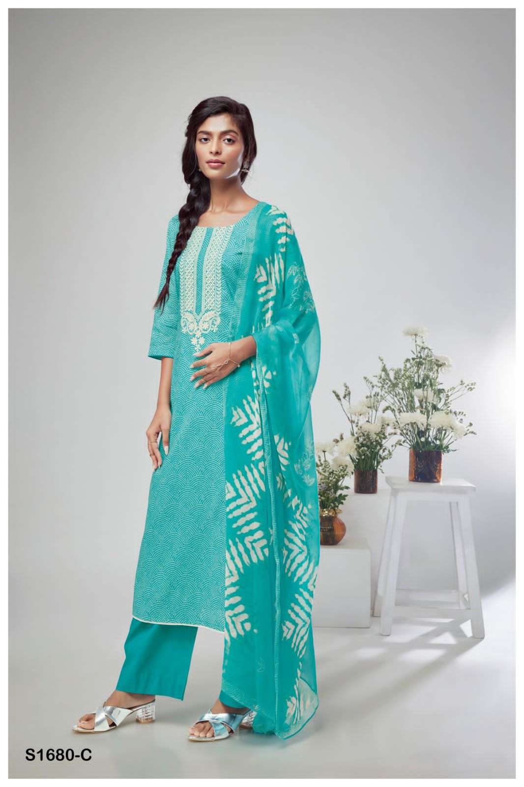 ganga bhoomi 1680 premium cotton fancy unstich salwar kameez surat online market