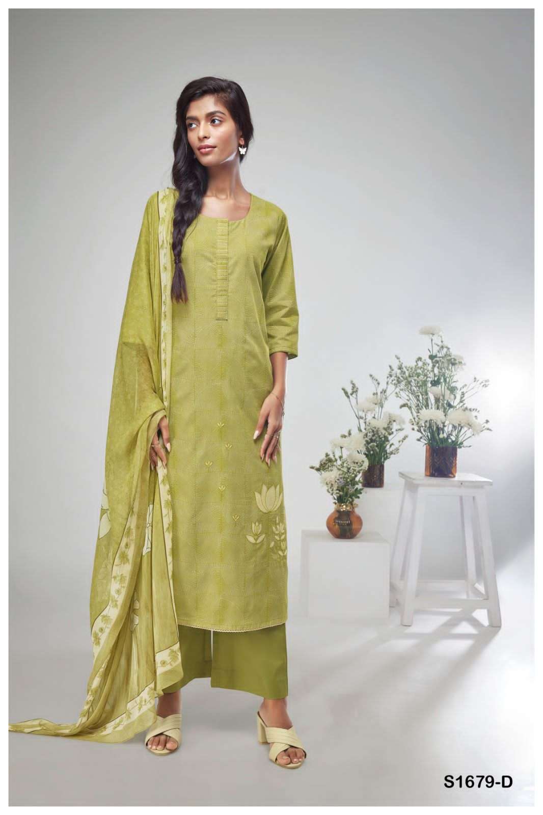 ganga daksha 1679 series premium cotton designer salwar kameez catalogue online market surat