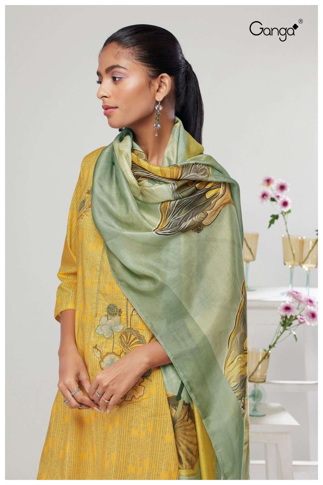 ganga nikita 1670 series premium cotton designer salwar kameez catalogue wholesaler surat