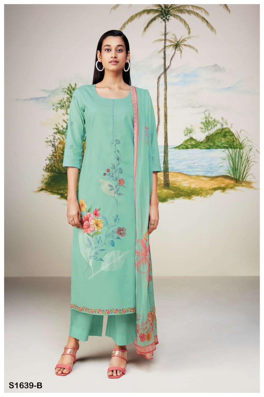 ganga rekha 1639 series premium cotton designer salwar kameez catalogue manufacturer surat