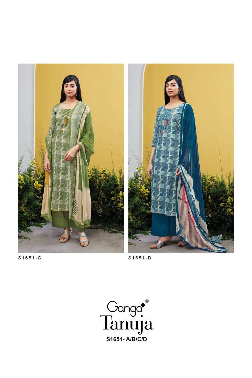 ganga tanuja 1651 series indian designer salwar kameez catalogue wholesale price surat 