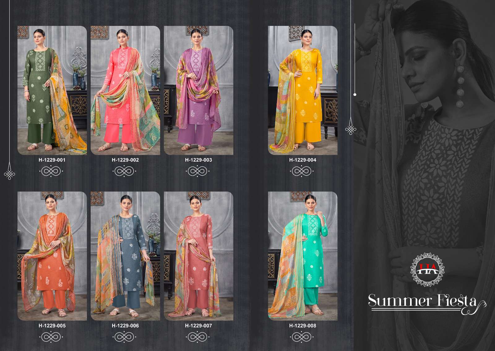 harshit fashion summer fiesta unstich designer salwar kameez catalogue wholesale price surat 