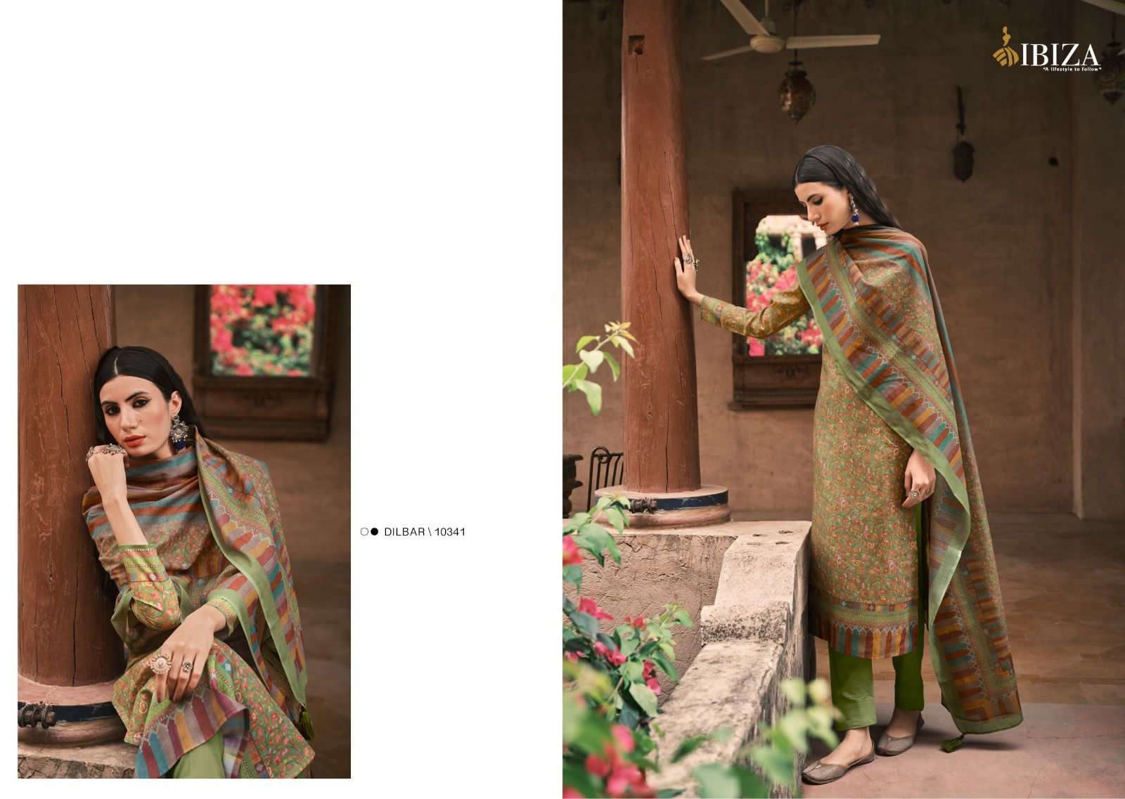 ibiza dilbar 10339-10346 series stylish designer lawn cotton designer salwar suits catalogue wholesaler surat 