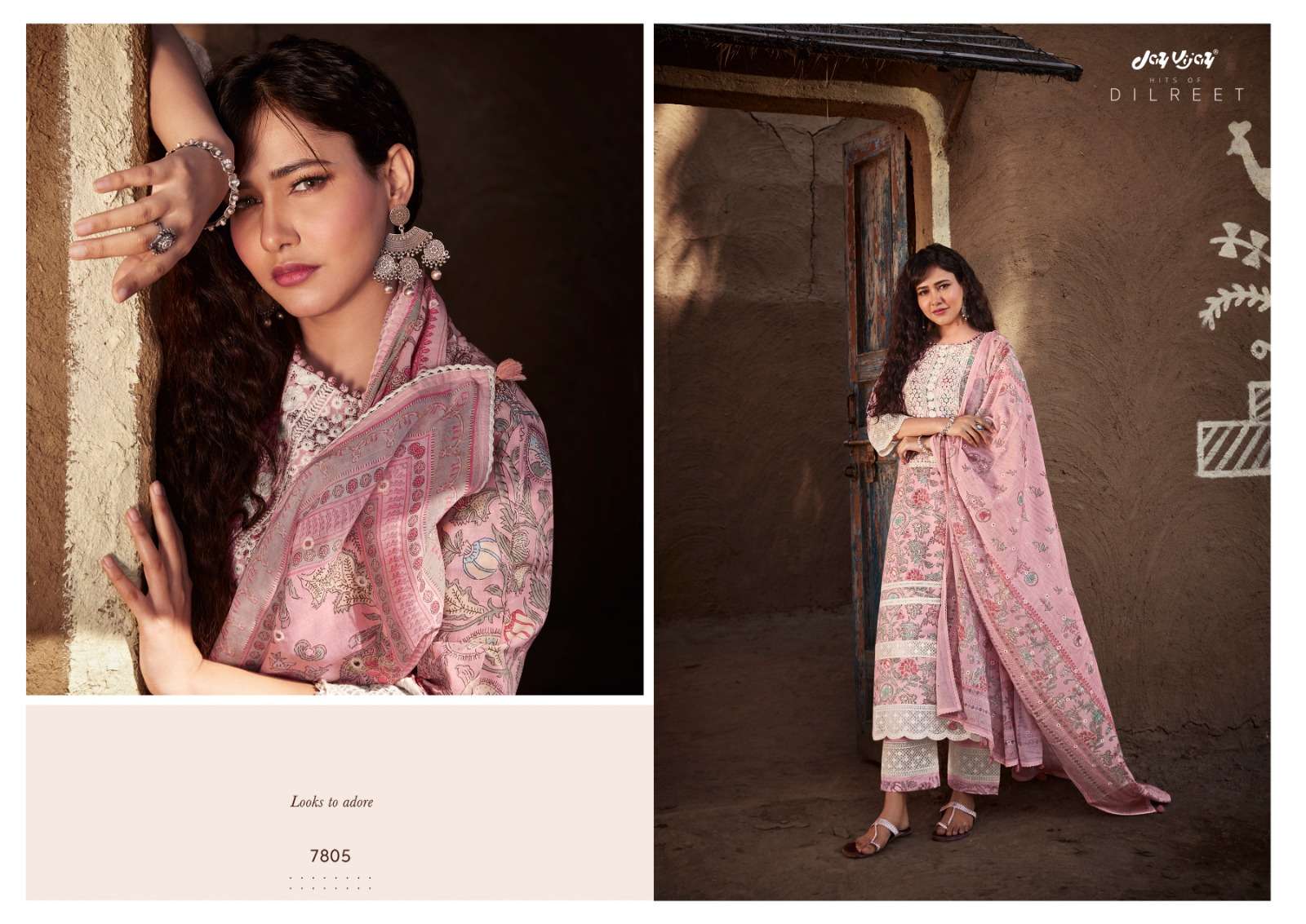 jayvijay hits of dilreet 7801-7808 series indian designer salwar kameez catalogue online supplier surat 
