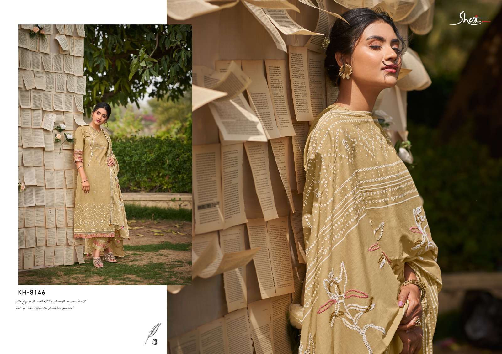 jayvijay khat 8141-8148 series designer summer khadi block printed suits wholesale dealer surat
