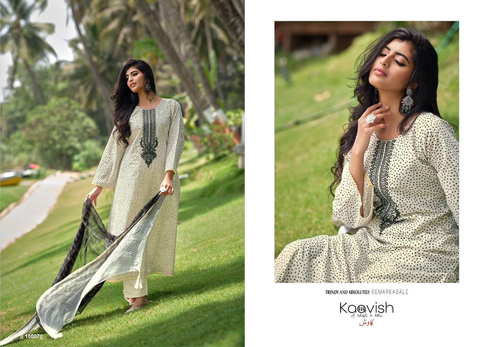 kaavish fashion rang bandhej 10001-10009 series unstich designer salwar kameez catalogue online supplier surat