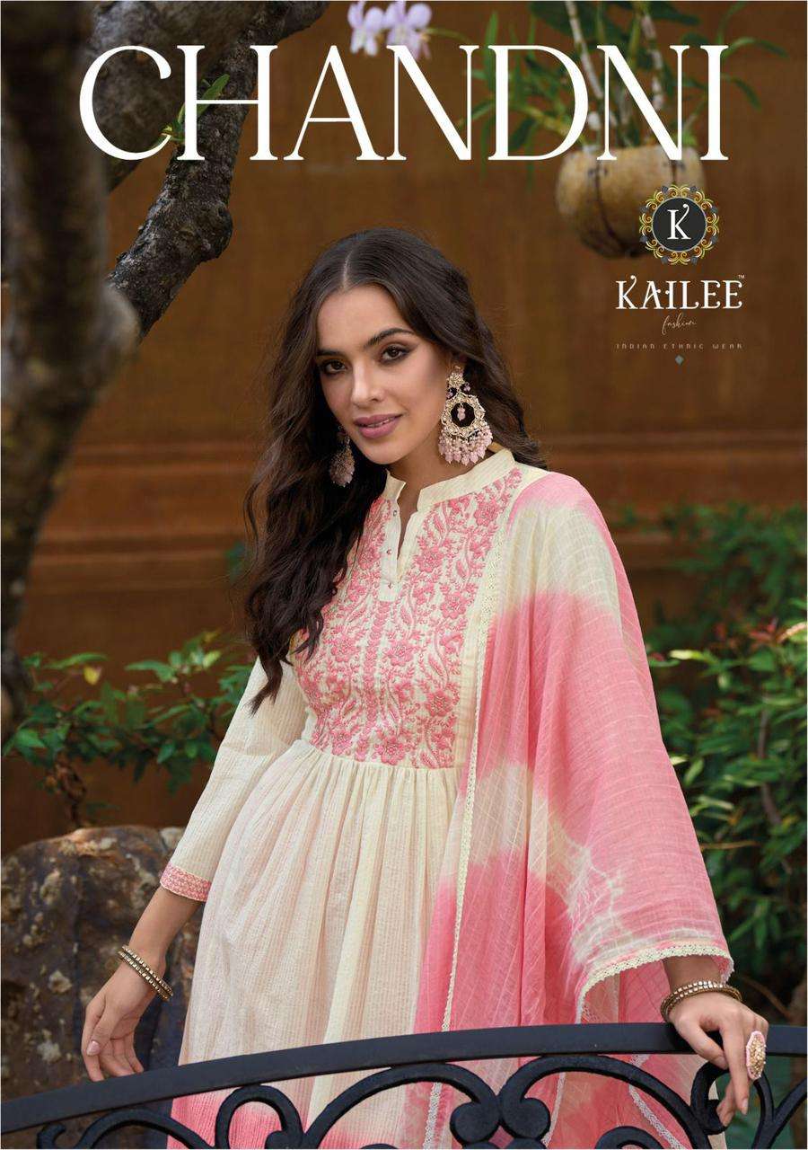 kailee fashion chandni 40801-40804 series pure cotton with work designer dress catalogue surat 