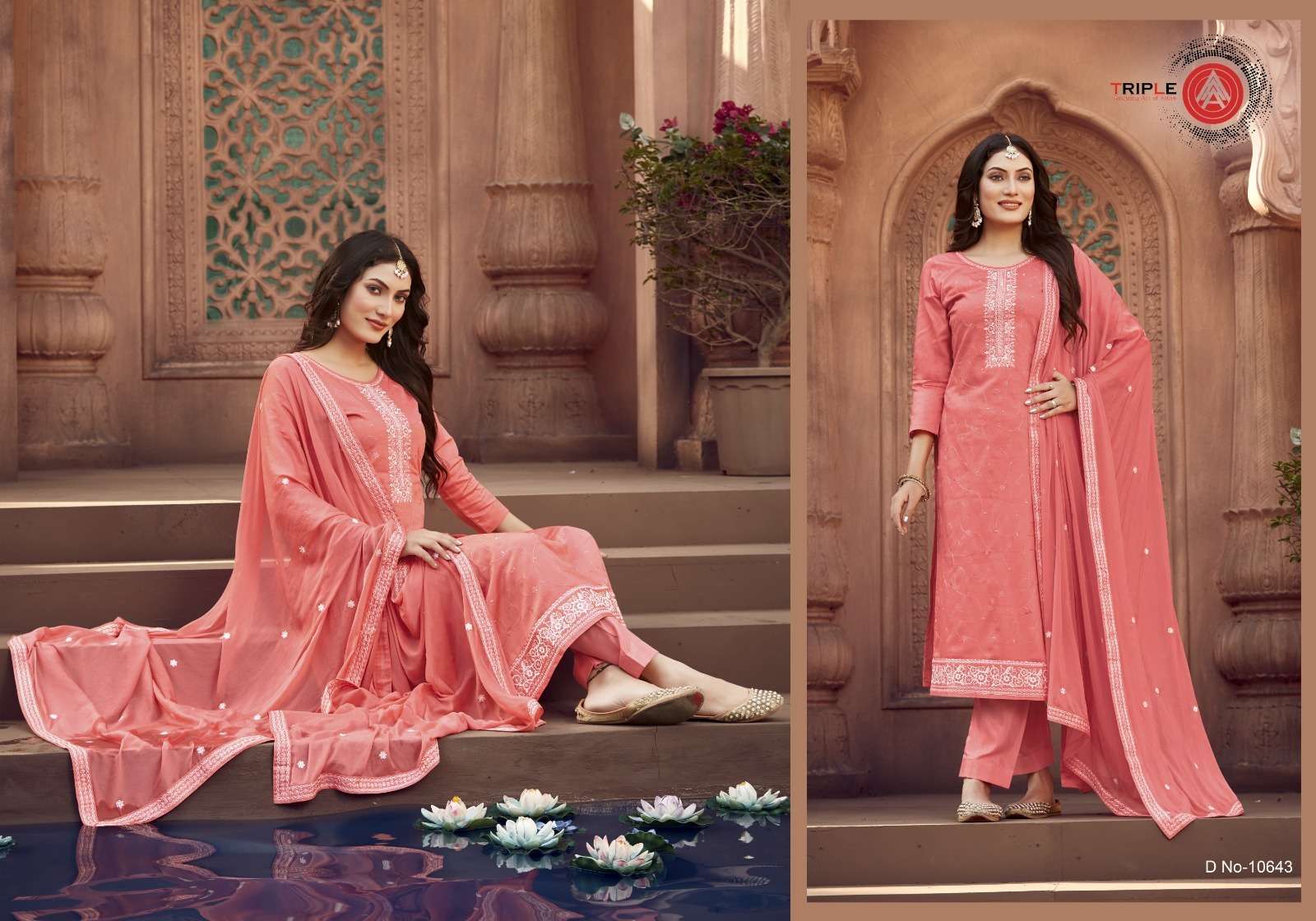kalarang leen 10641-10646 series stylish designer salwar suits manufacturer surat