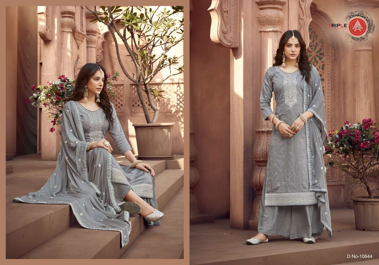 kalarang leen 10641-10646 series stylish designer salwar suits manufacturer surat