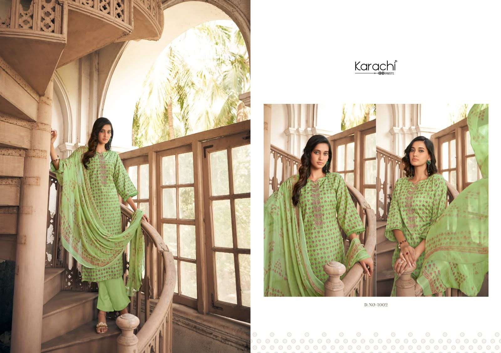 karachi prints nargis 1001-1008 series unstich designer salwar kameez catalogue collection 2023 
