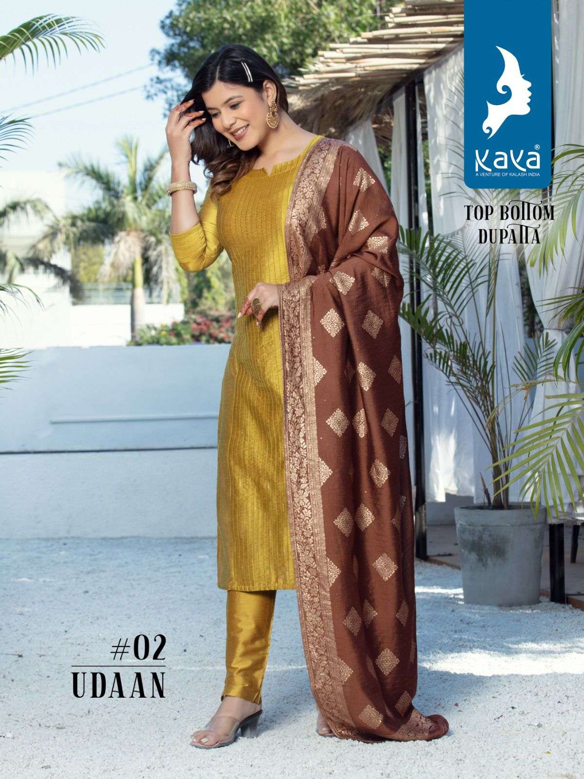 kaya udaan 01-06 series pure silk top bottom with dupatta catalogue manufacturer surat 
