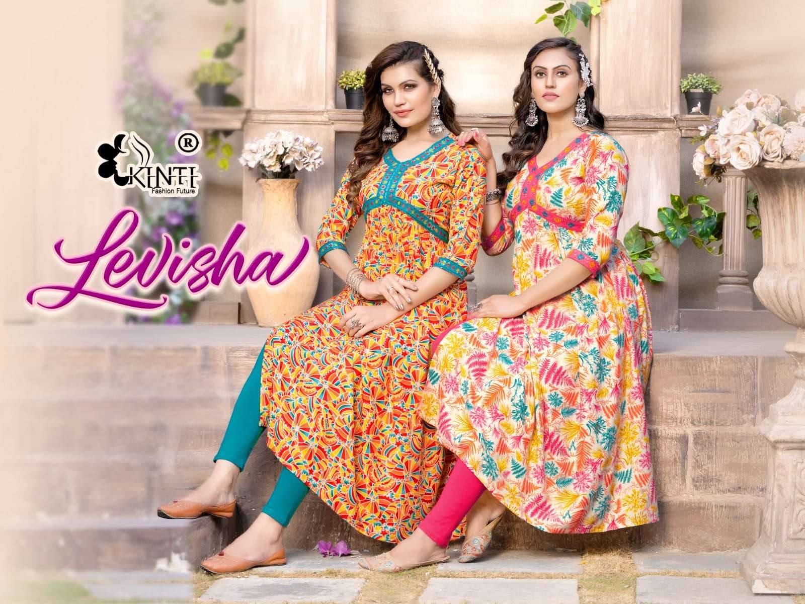 kinti fashion levisha 101-105 series aliya cut latest designer kurtis catalogue wholesale price surat 