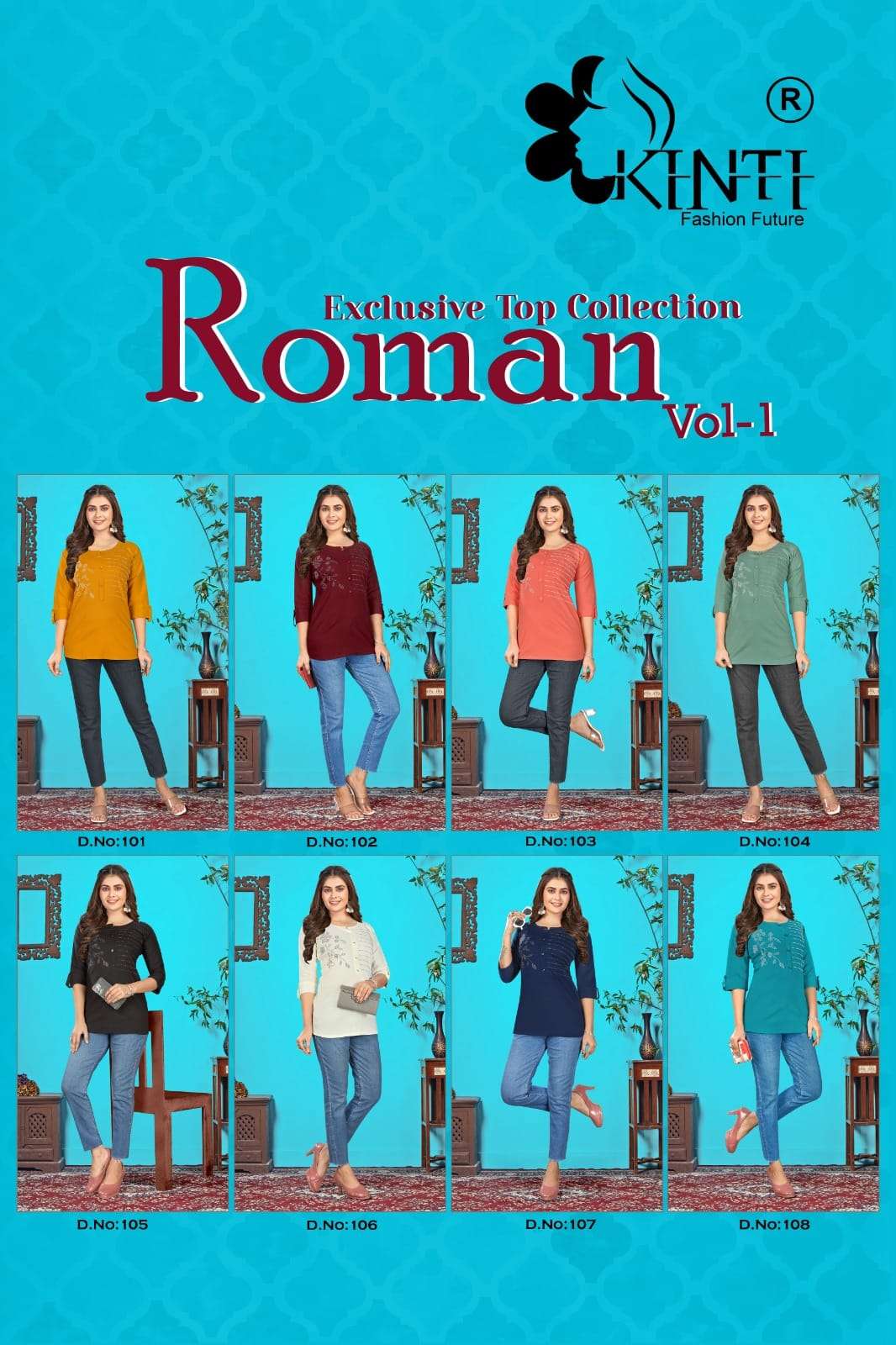 kinti fashion roman vol-1 101-108 series exclusive designer top collection 2023
