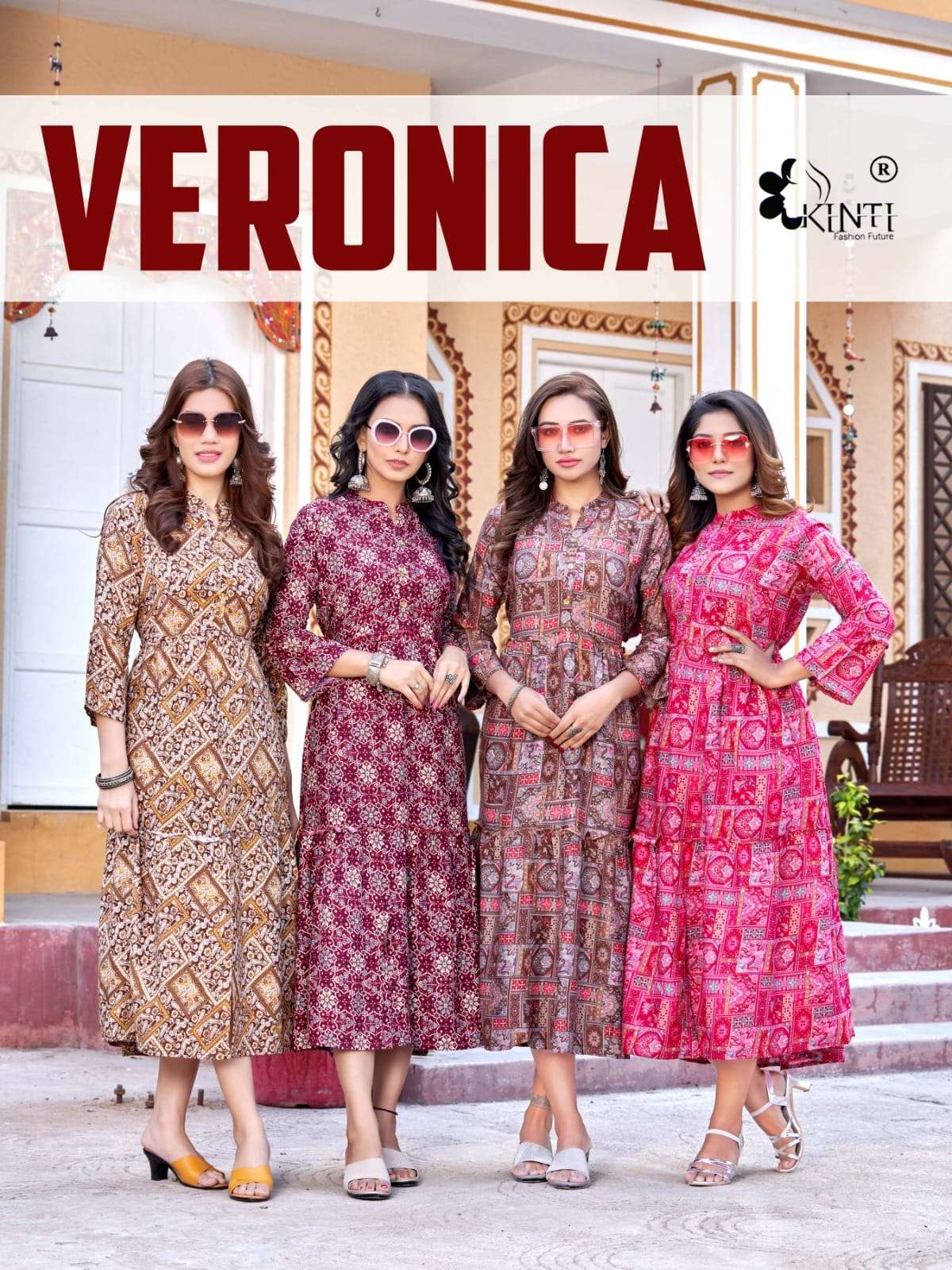 kinti fashion veronica vol-2 trendy designer kurtis catalogue wholesaler surat 