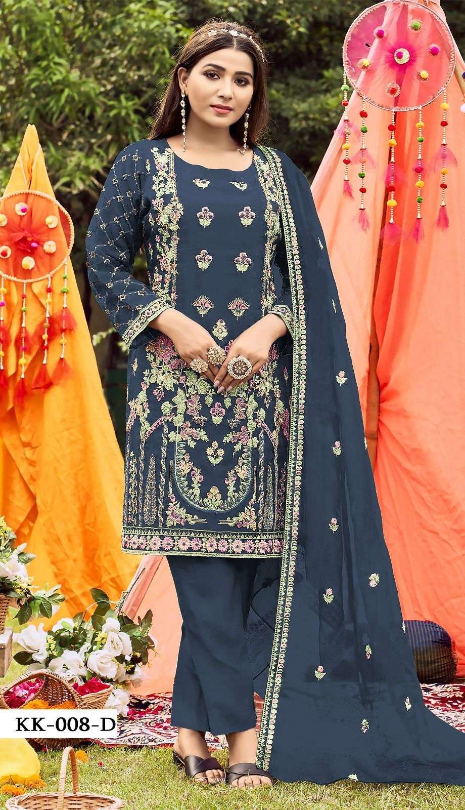 kross kulture kk-008 series stylish look designer latest pakistani suits manufacturer surat