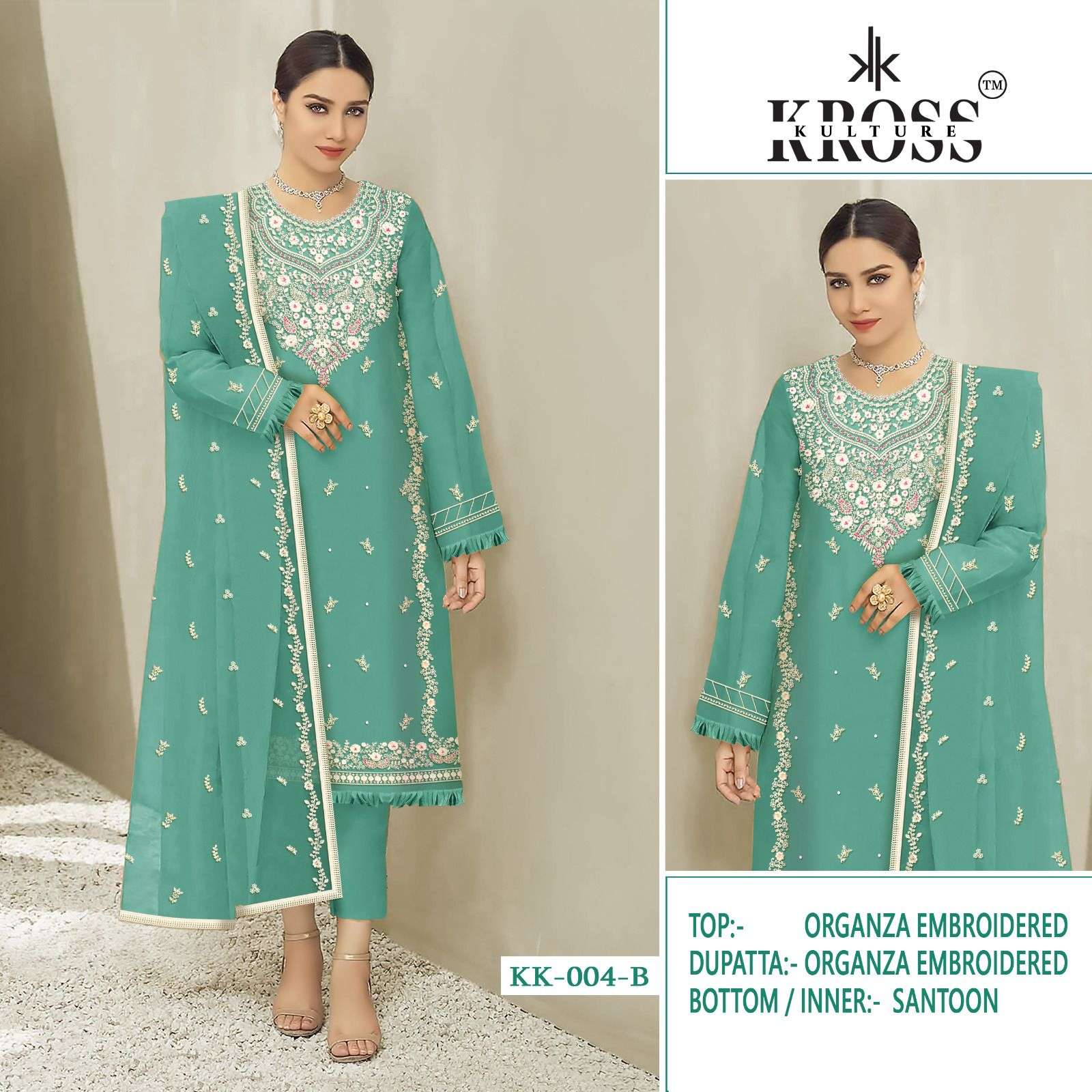 kross kulture kk-040 and kk-004 series latest designer pakistani salwar suits manufacturer surat