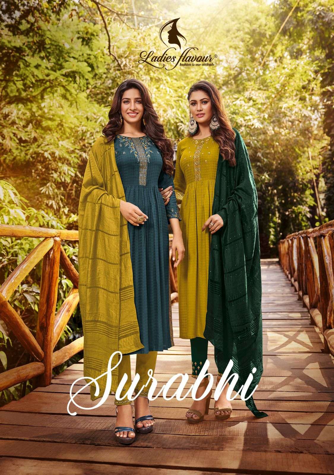 ladies flavour surabhi 1001-1006 series exclusive designer kurtis catalogue online dealer surat 