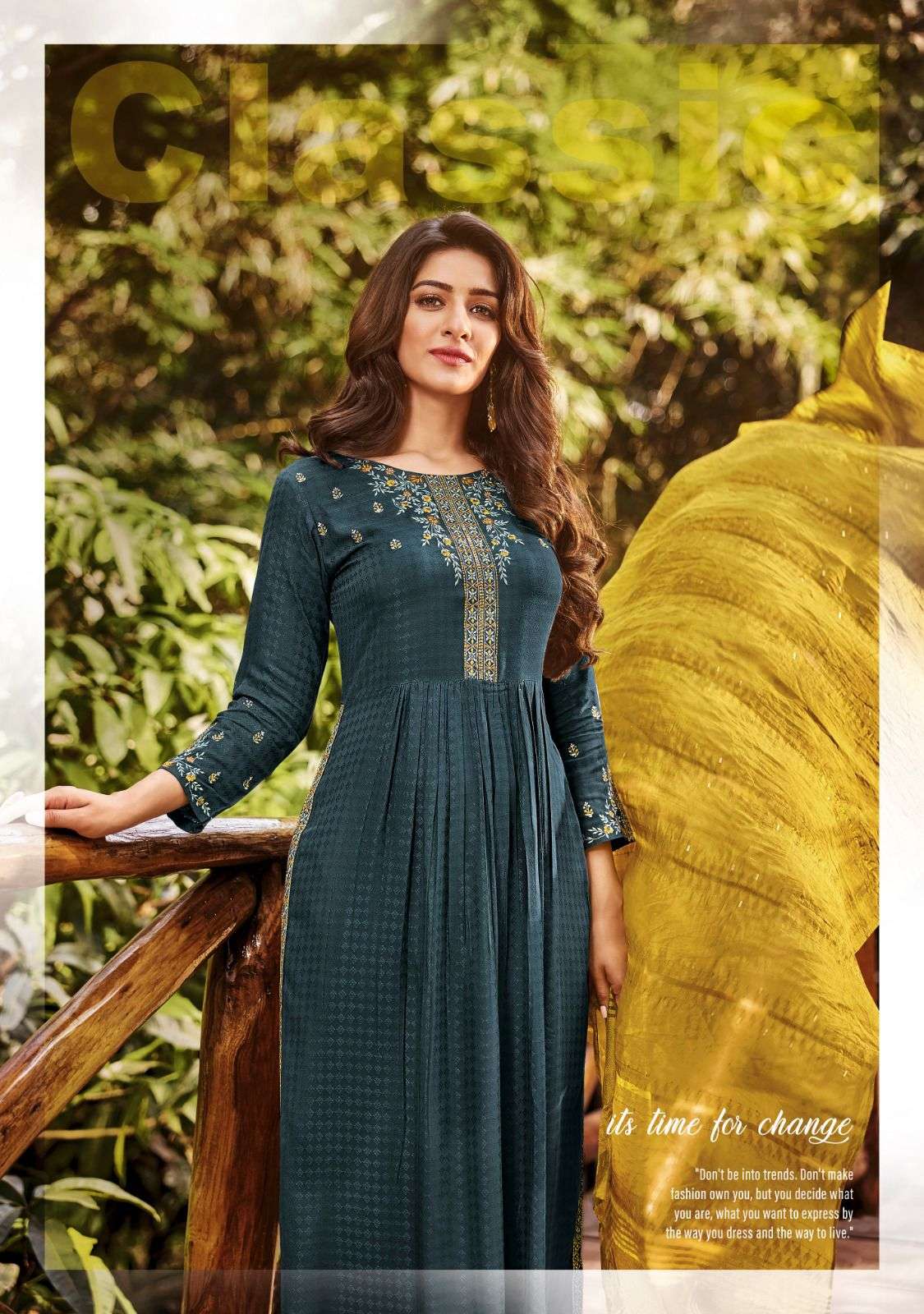 ladies flavour surabhi 1001-1006 series exclusive designer kurtis catalogue online dealer surat 