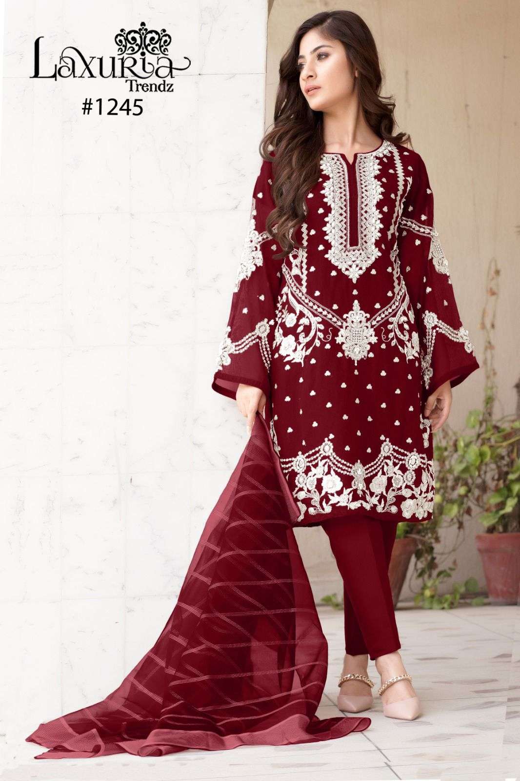 laxuria trendz 1245 colour addition pakisatni stich salwar kameez online wholesaler surat 