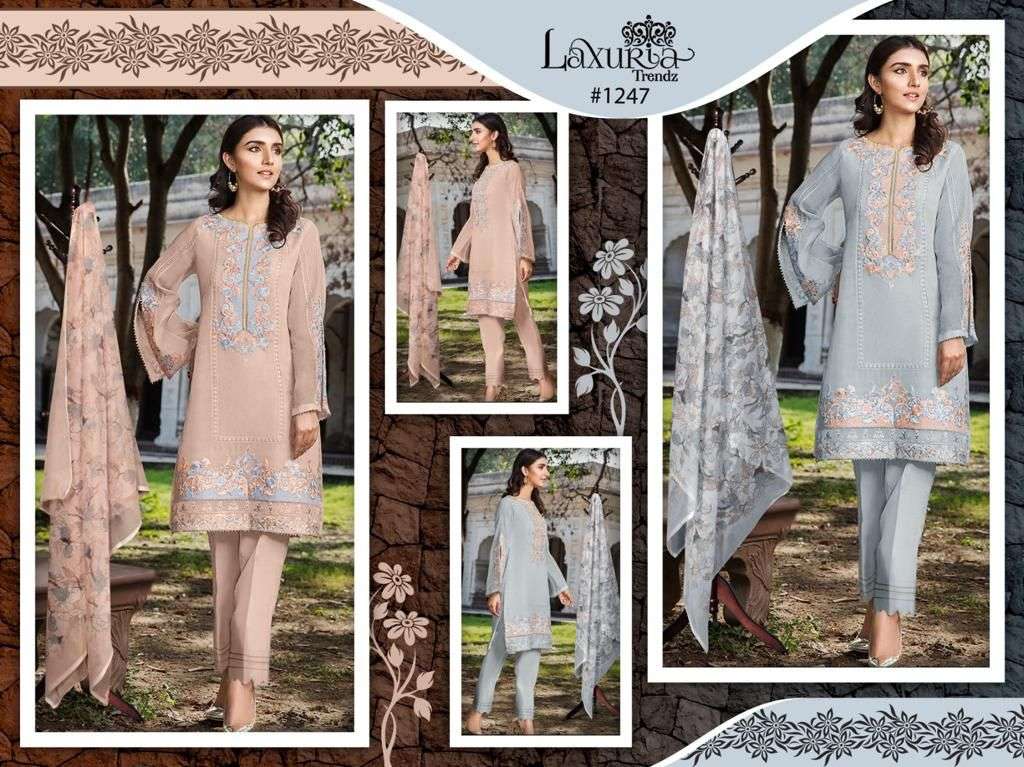 laxuria trendz 1247 exclusive georgette ready made salwar kameez wholesale price surat 