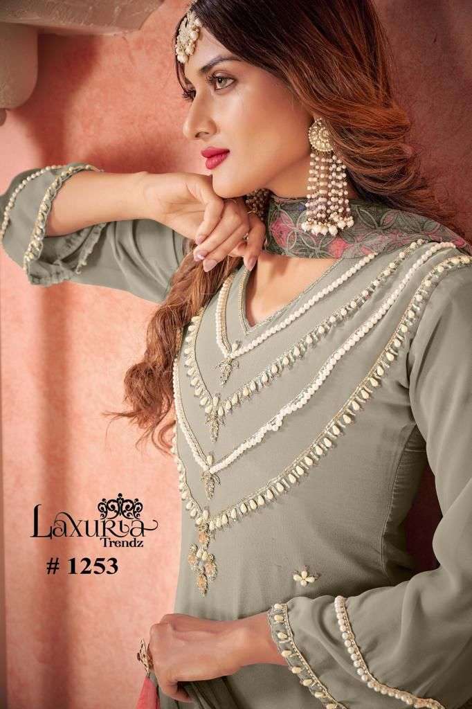 laxuria trendz 1253 exclusive georgette party wear ready to wear salwar kameez online best rate