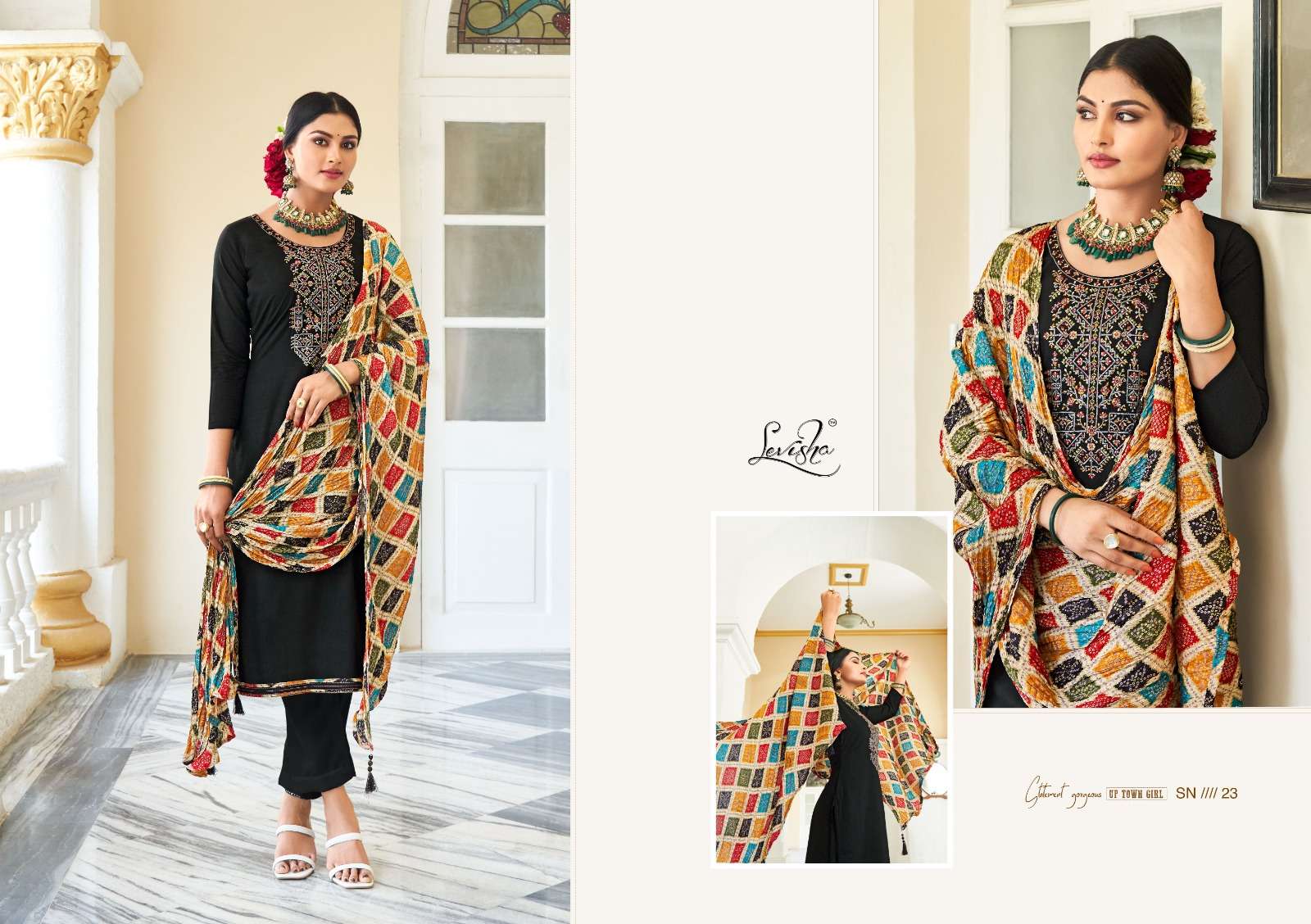 levisha nivisha vol-2 19-24 series rayon designer salwar kameez catalogue wholesale price surat