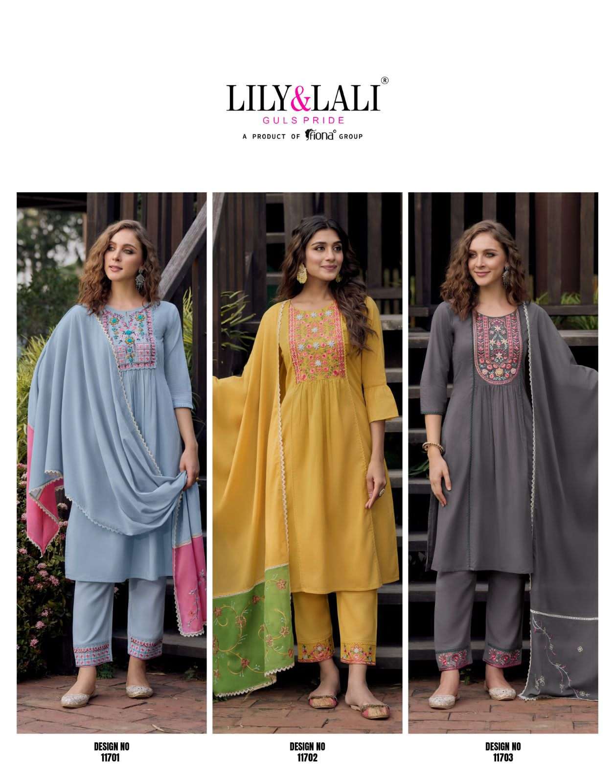 lily & lali by mahek 11701-11706 series cotton designer raedy to wear summer suits wholesale price surat 