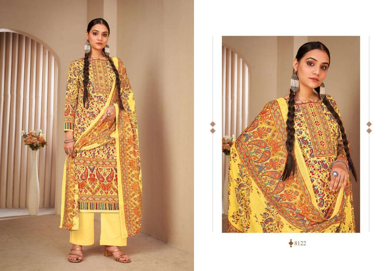 lokesh kastoori 8113-8122 series soft cotton jaqaurd designer salwar kameez wholesale surat