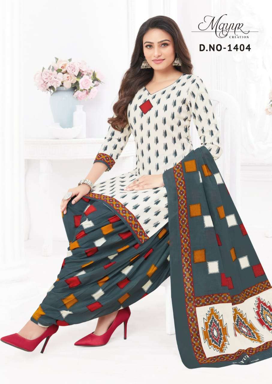 mayur creation ikkat vol-14 1401-1410 series cotton designer salwar suits catalogue online market surat 