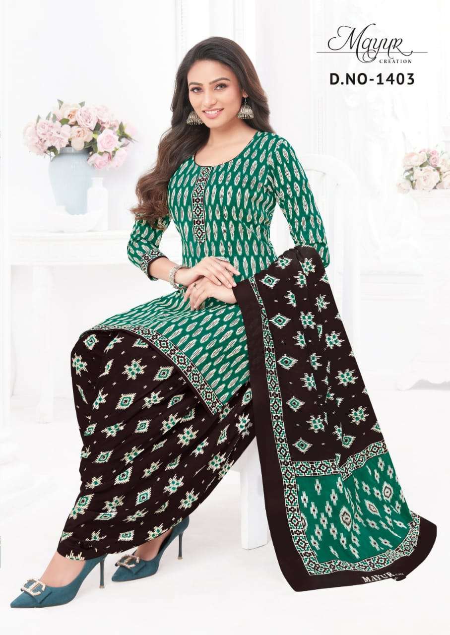 mayur creation ikkat vol-14 1401-1410 series cotton designer salwar suits catalogue online market surat 