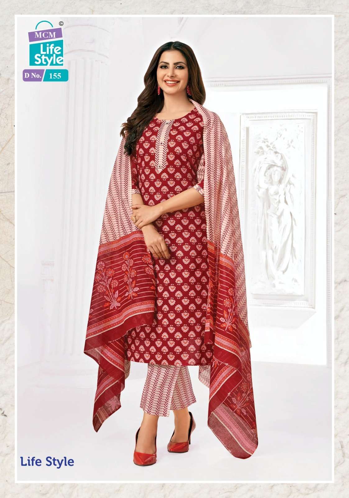 mcm lifestyle life style vol-3 144-155 series readymade designer salwar suits catalogue online supplier surat 
